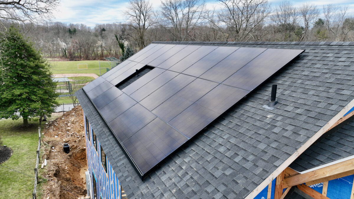 O'Donnell Solar installed solar panels on a roof